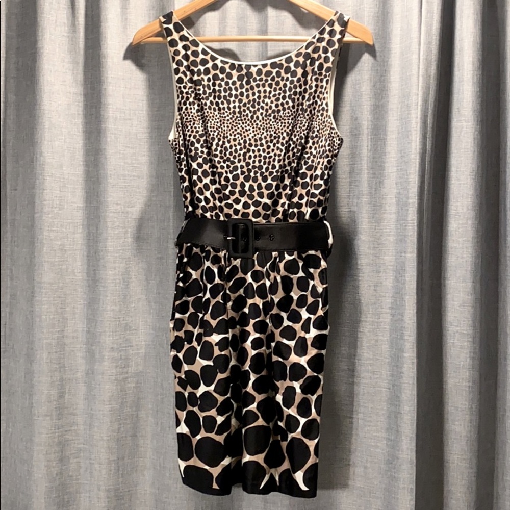 Adorable Belted Print Dress